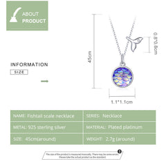 Sylvory 925 Sterling Silver Mystic Scales Necklace