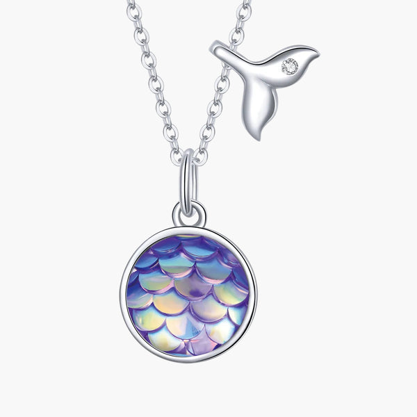 Silver Mystic Scales Necklace in 925 Sterling Silver by Sylvory