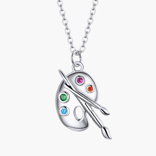 Silver Palette Passion Necklace in 925 Sterling Silver by Sylvory