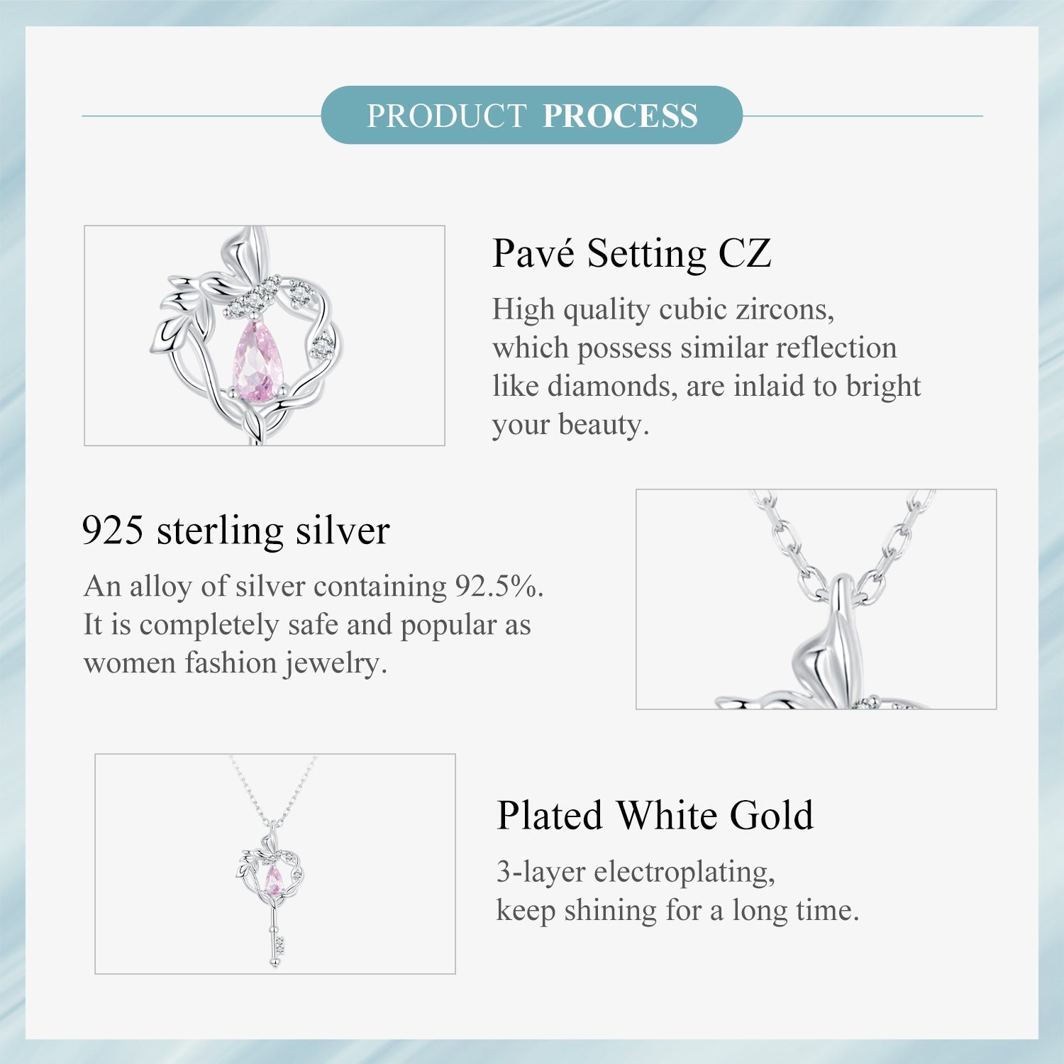 Sylvory 925 Sterling Silver Stellar Key Necklace