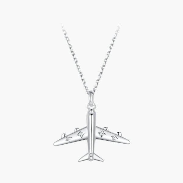 Silver Jetsetter Necklace in 925 Sterling Silver by Sylvory