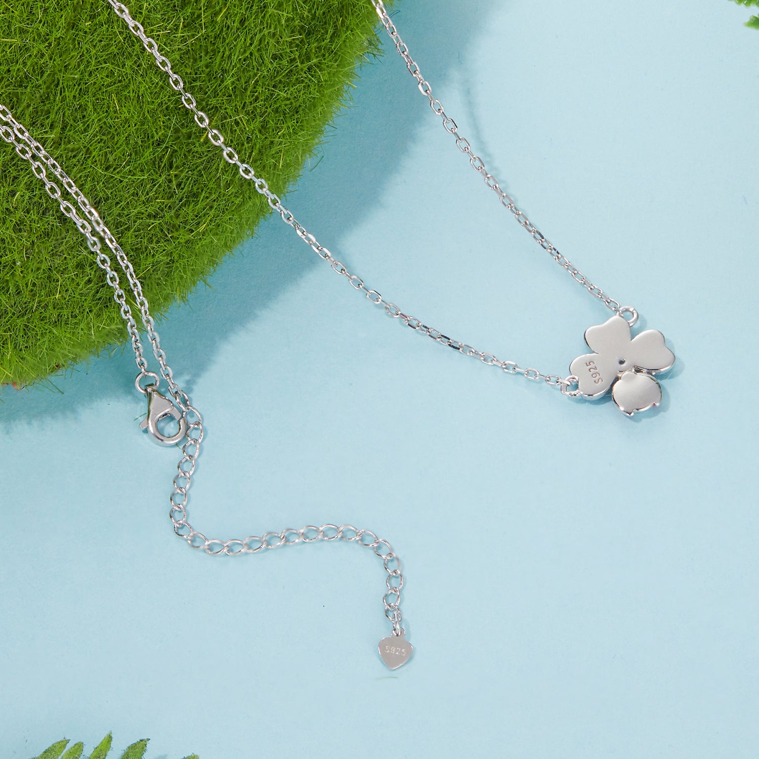 Sylvory 925 Sterling Silver Leaf Ladybug Necklace