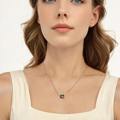 Sylvory 925 Sterling Silver Leaf Ladybug Necklace