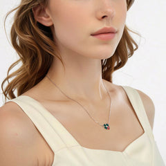 Sylvory 925 Sterling Silver Leaf Ladybug Necklace
