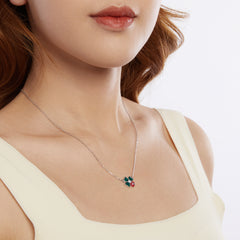 Sylvory 925 Sterling Silver Leaf Ladybug Necklace