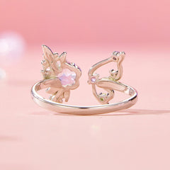 Sylvory 925 Sterling Silver Flutter Flora Ring