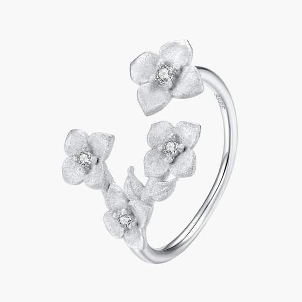 Silver Eternal Blossom Ring in 925 Sterling Silver by Sylvory