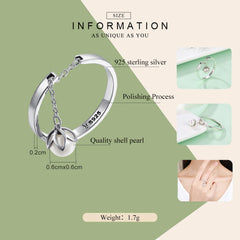 Sylvory 925 Sterling Silver Luna Drop Ring