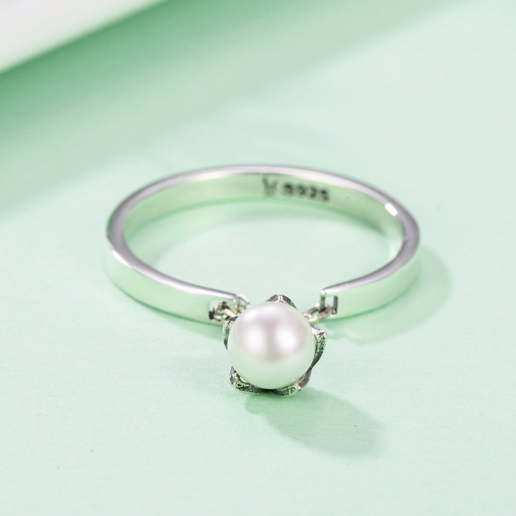 Sylvory 925 Sterling Silver Luna Drop Ring