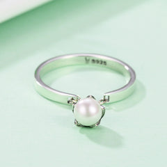Sylvory 925 Sterling Silver Luna Drop Ring