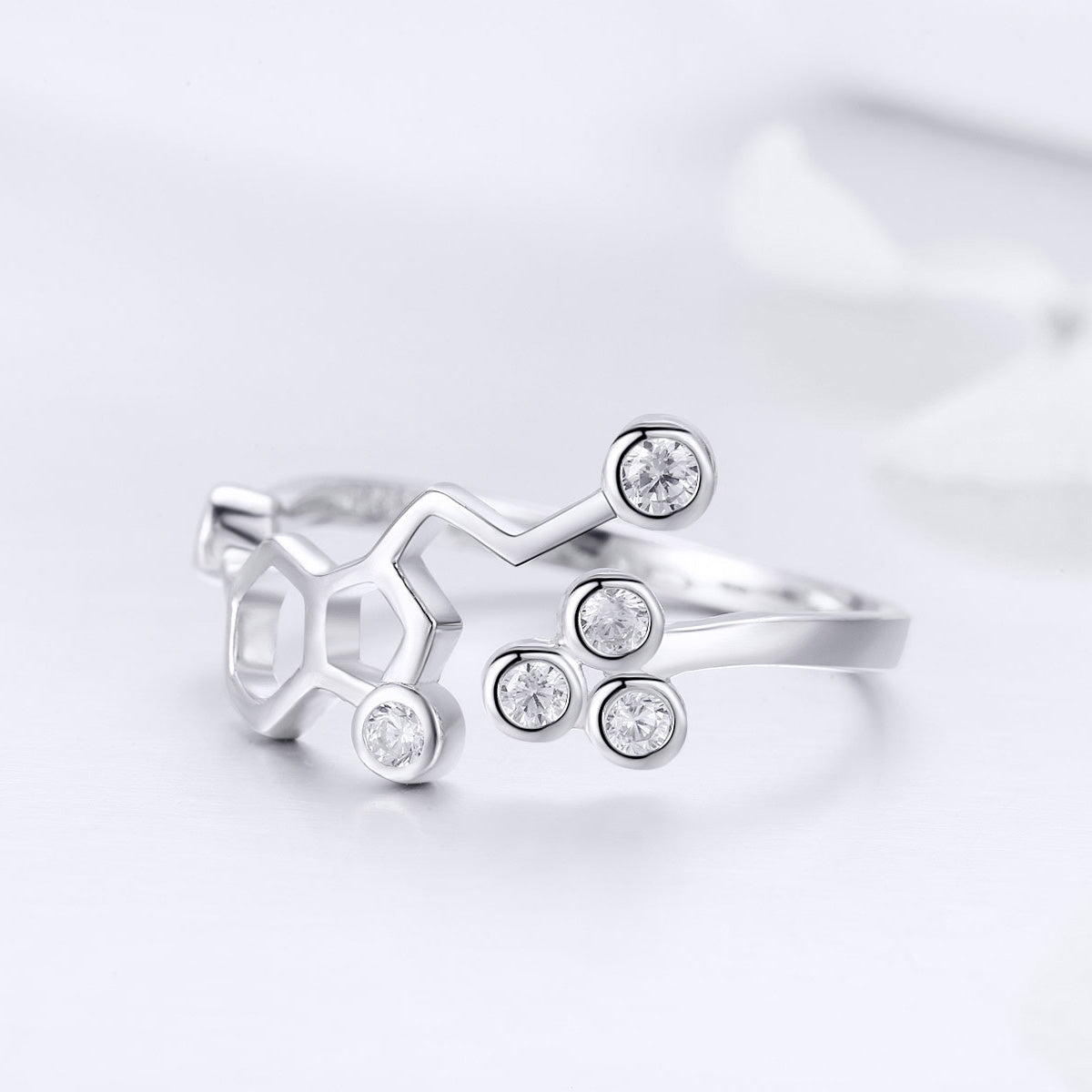 Sylvory 925 Sterling Silver Serotonin Spark Ring