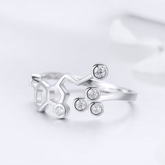 Sylvory 925 Sterling Silver Serotonin Spark Ring