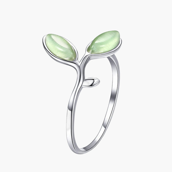 Silver Spring Sprout Ring in 925 Sterling Silver by Sylvory