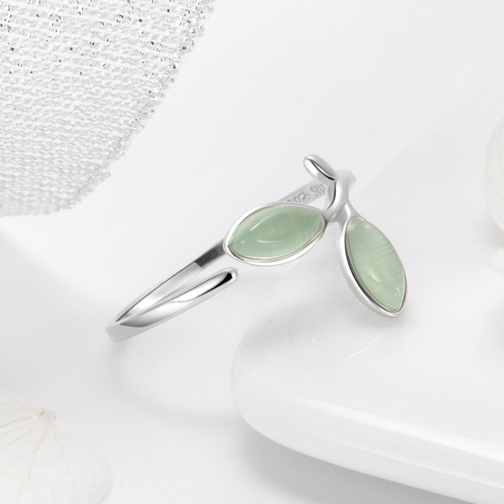 Sylvory 925 Sterling Silver Spring Sprout Ring