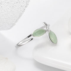 Sylvory 925 Sterling Silver Spring Sprout Ring