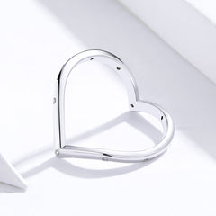 Sylvory 925 Sterling Silver V-Crescent Ring