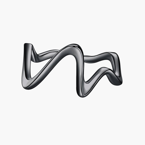 Silver Wonder Wave Ring in 925 Sterling Silver by Sylvory