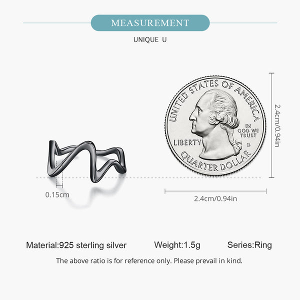 Silver Wonder Wave Ring