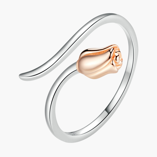 Silver Delicate Rosebud Ring