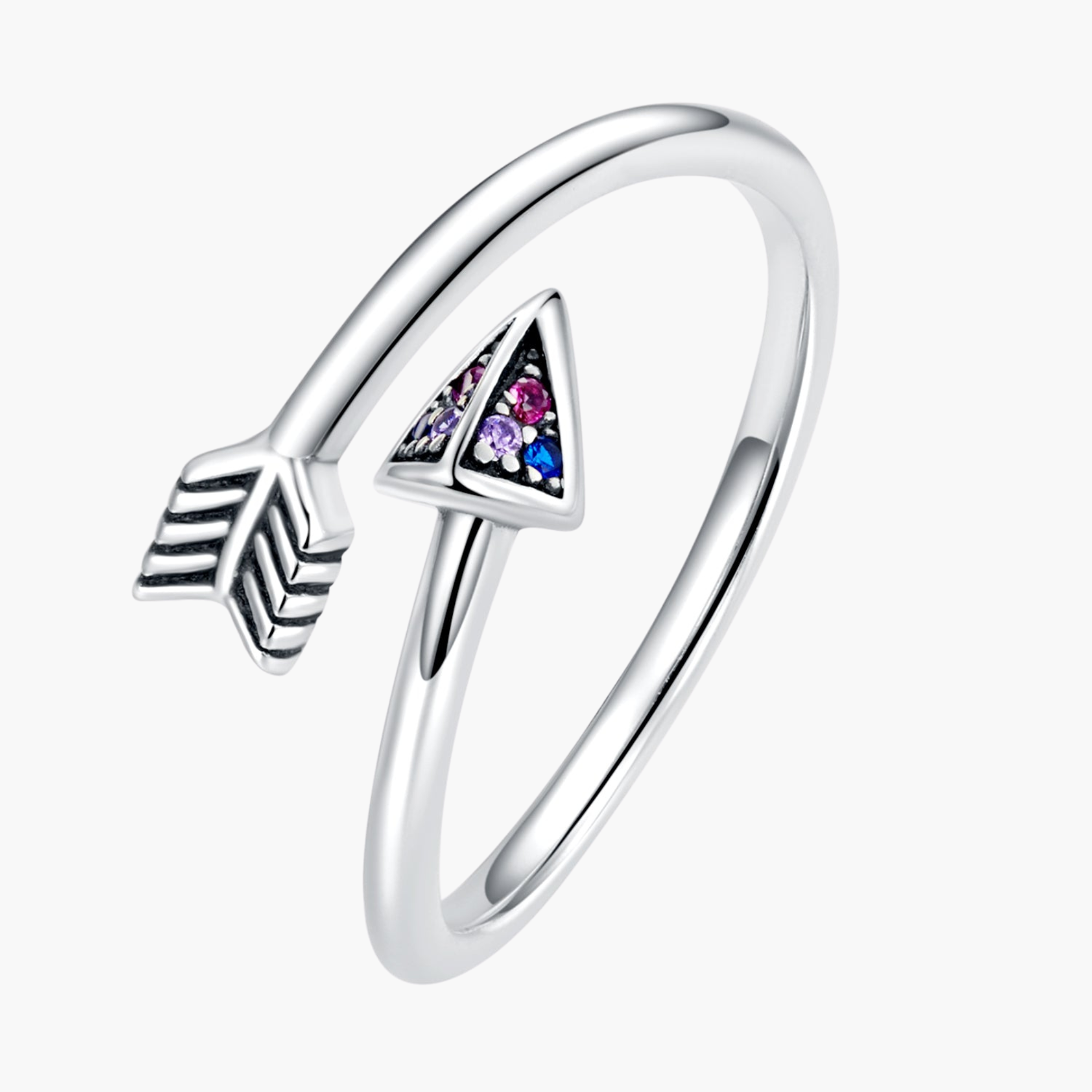 Silver Colorburst Arrow Ring Main image
