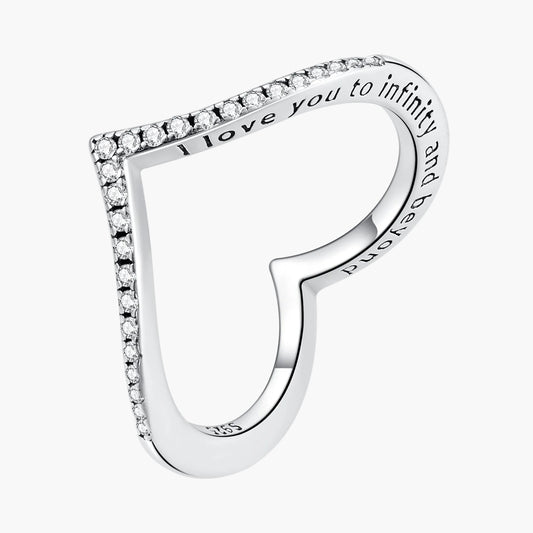 Silver Wishbone Affinity Ring