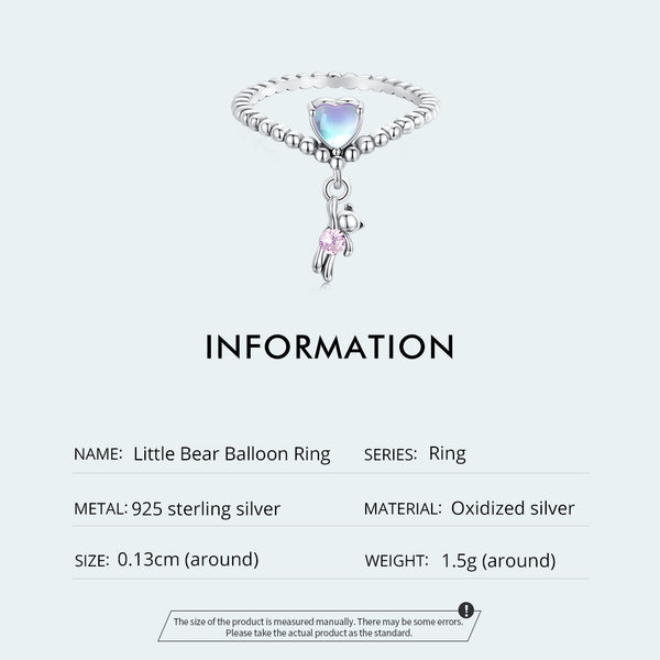 Silver Twirl Teddy Ring