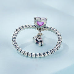 Silver Twirl Teddy Ring