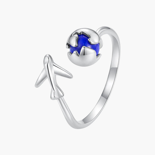 Silver Wanderlust Ring in 925 Sterling Silver by Sylvory