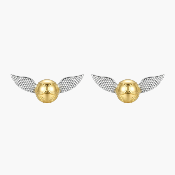 Silver Harry Potter Snitch Studs in 925 Sterling Silver by Sylvory