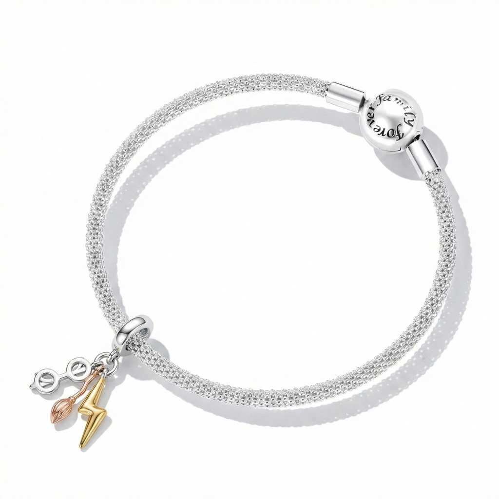 Silver Harry Potter Trio Charm