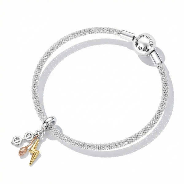 Silver Harry Potter Trio Charm
