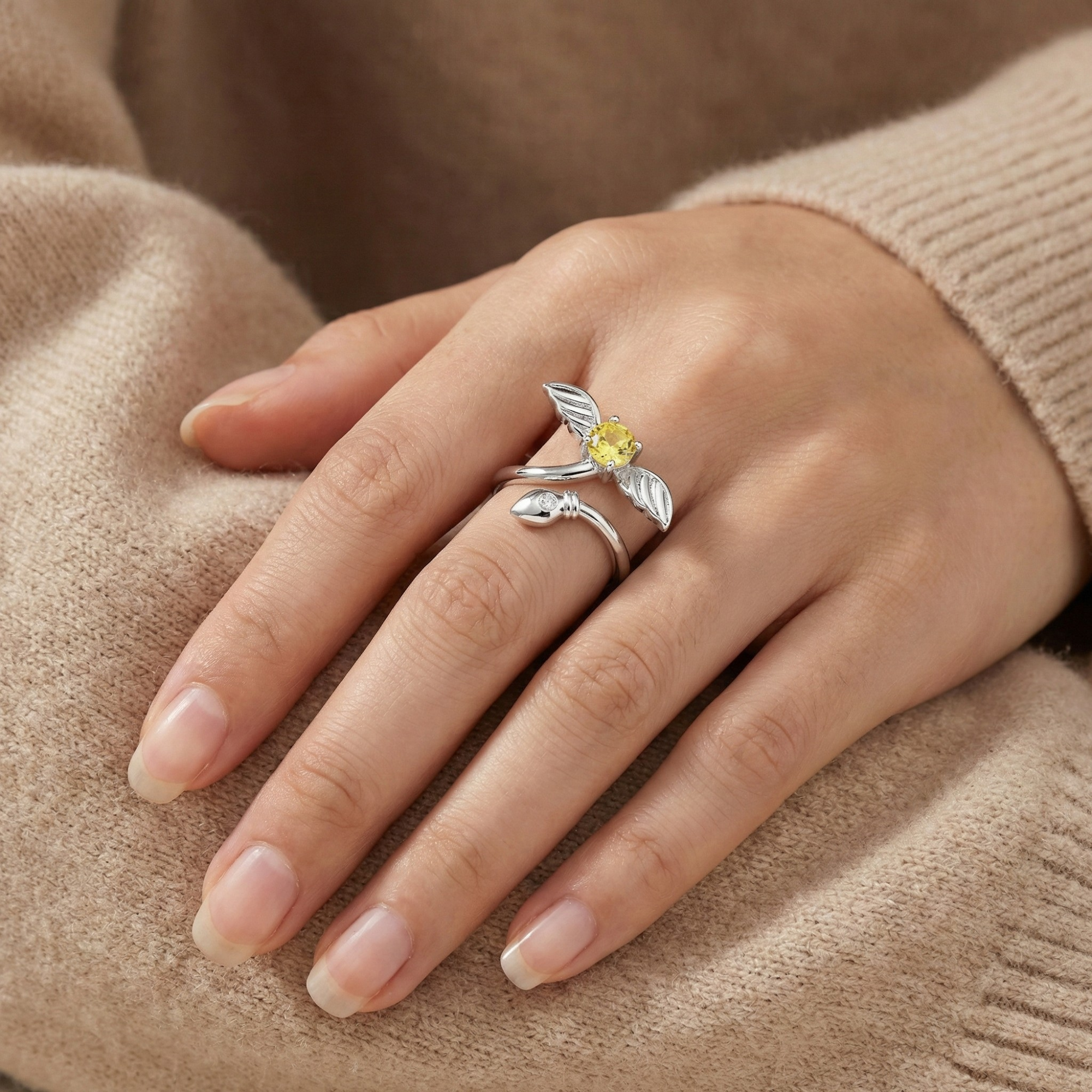 Silver Harry Potter Quidditch Ring Secondary image