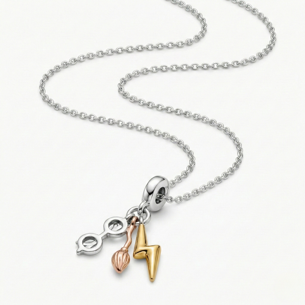 Silver Harry Potter Trio Charm