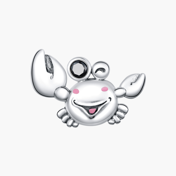 Silver Mr Crabby Charm in 925 Sterling Silver by Sylvory