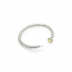 Sylvory 925 Sterling Silver Smiley Doodle Kada Bracelet