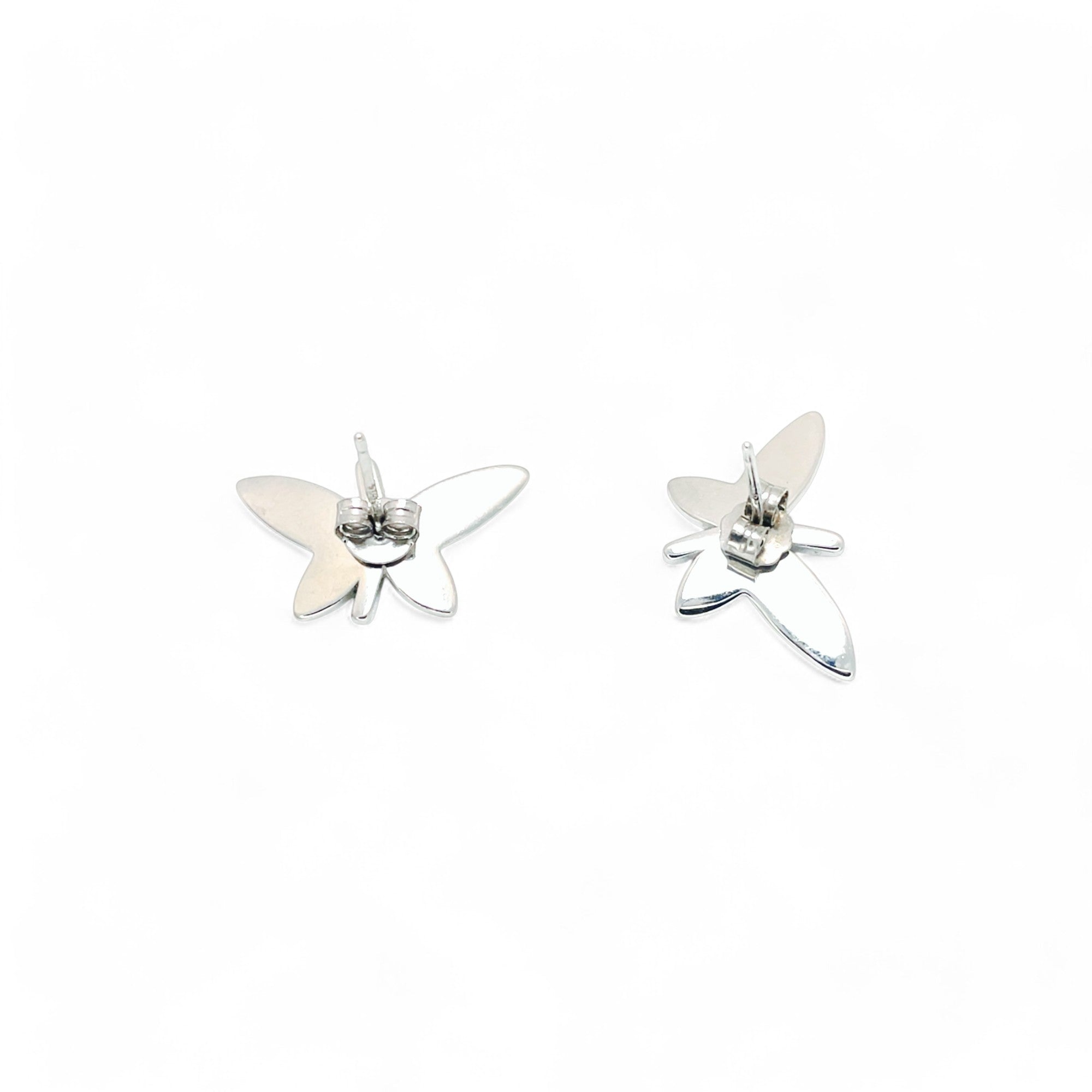 Sylvory 925 Sterling Silver Colourful Butterfly Studs