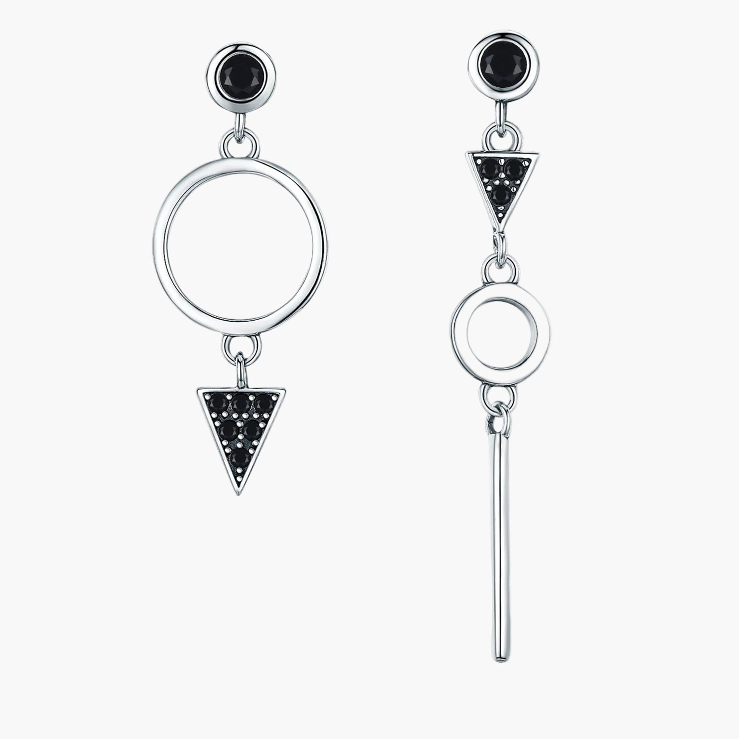 Sylvory 925 Sterling Silver Midnight Geometry Earring Main image