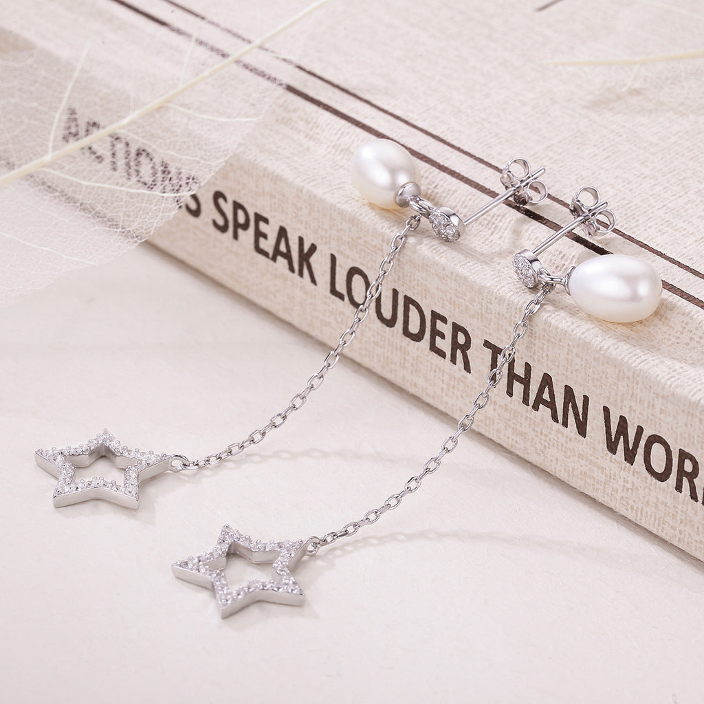 Sylvory 925 Sterling Silver Lustrous Drop Earring