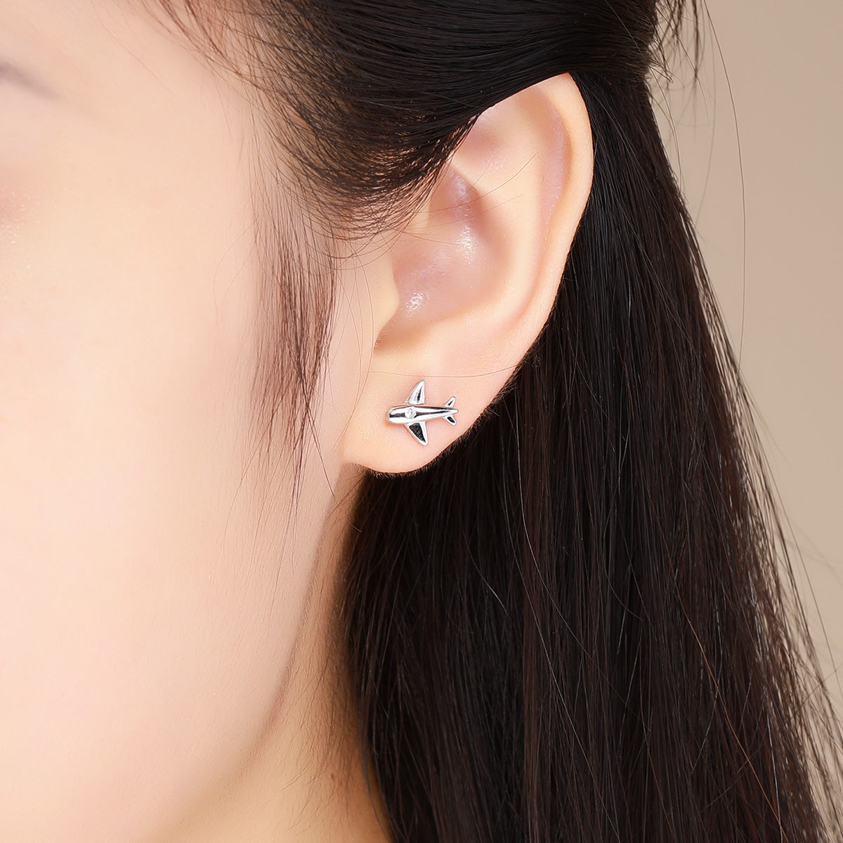 Silver Jet Set Studs Secondary image