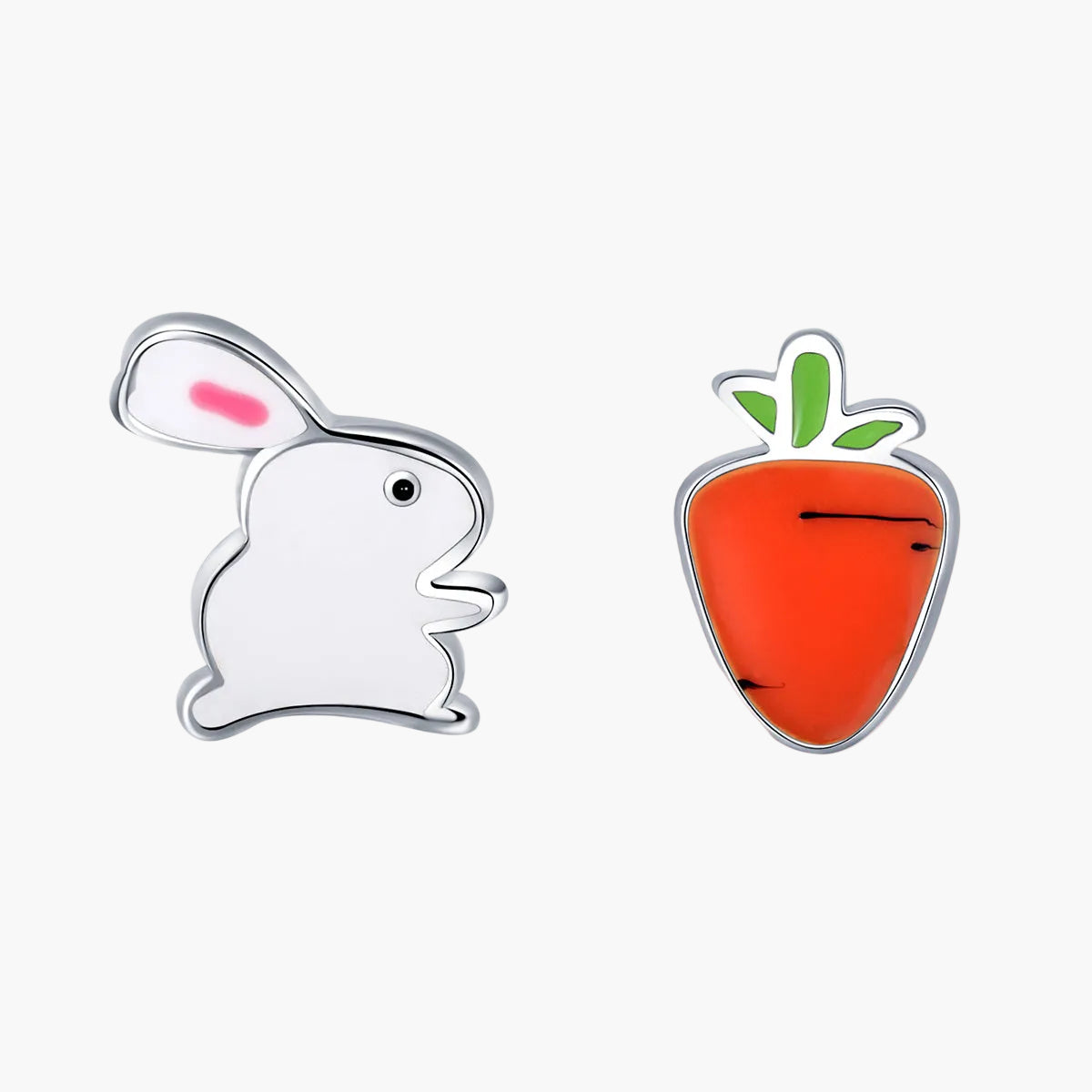 Sylvory 925 Sterling Silver Hop & Nibble Studs Main image