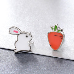 Sylvory 925 Sterling Silver Hop & Nibble Studs