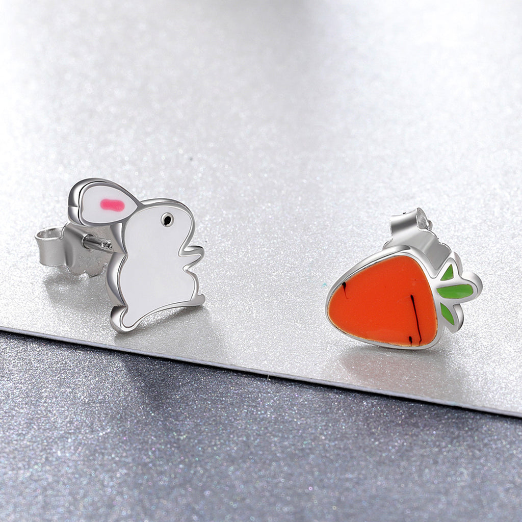 Sylvory 925 Sterling Silver Hop & Nibble Studs