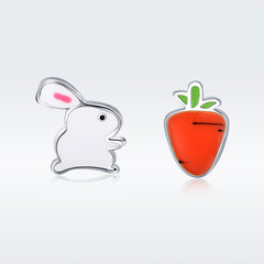 Sylvory 925 Sterling Silver Hop & Nibble Studs