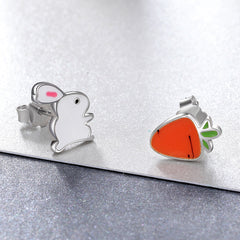 Sylvory 925 Sterling Silver Hop & Nibble Studs