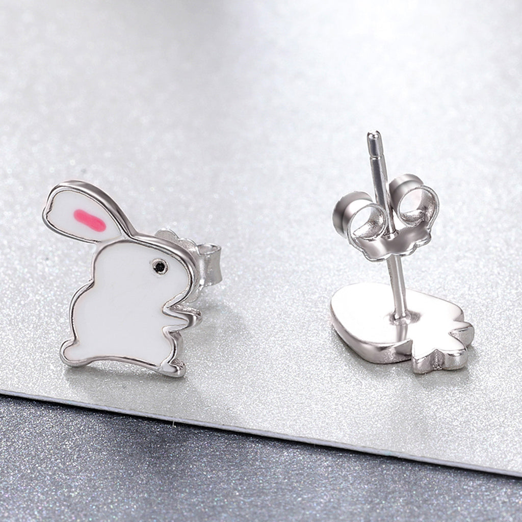 Sylvory 925 Sterling Silver Hop & Nibble Studs