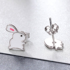 Sylvory 925 Sterling Silver Hop & Nibble Studs