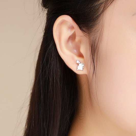 Sylvory 925 Sterling Silver Hop & Nibble Studs