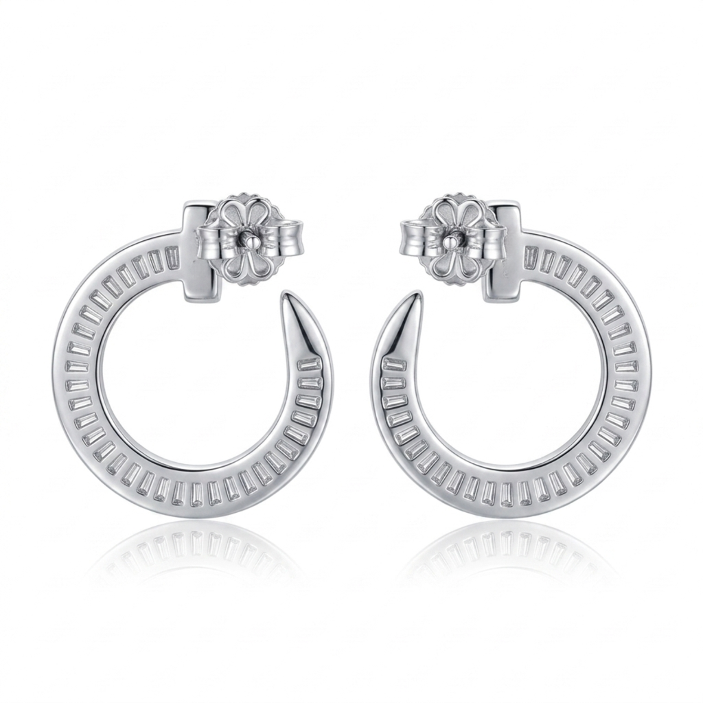 Silver Eterna Nail Studs