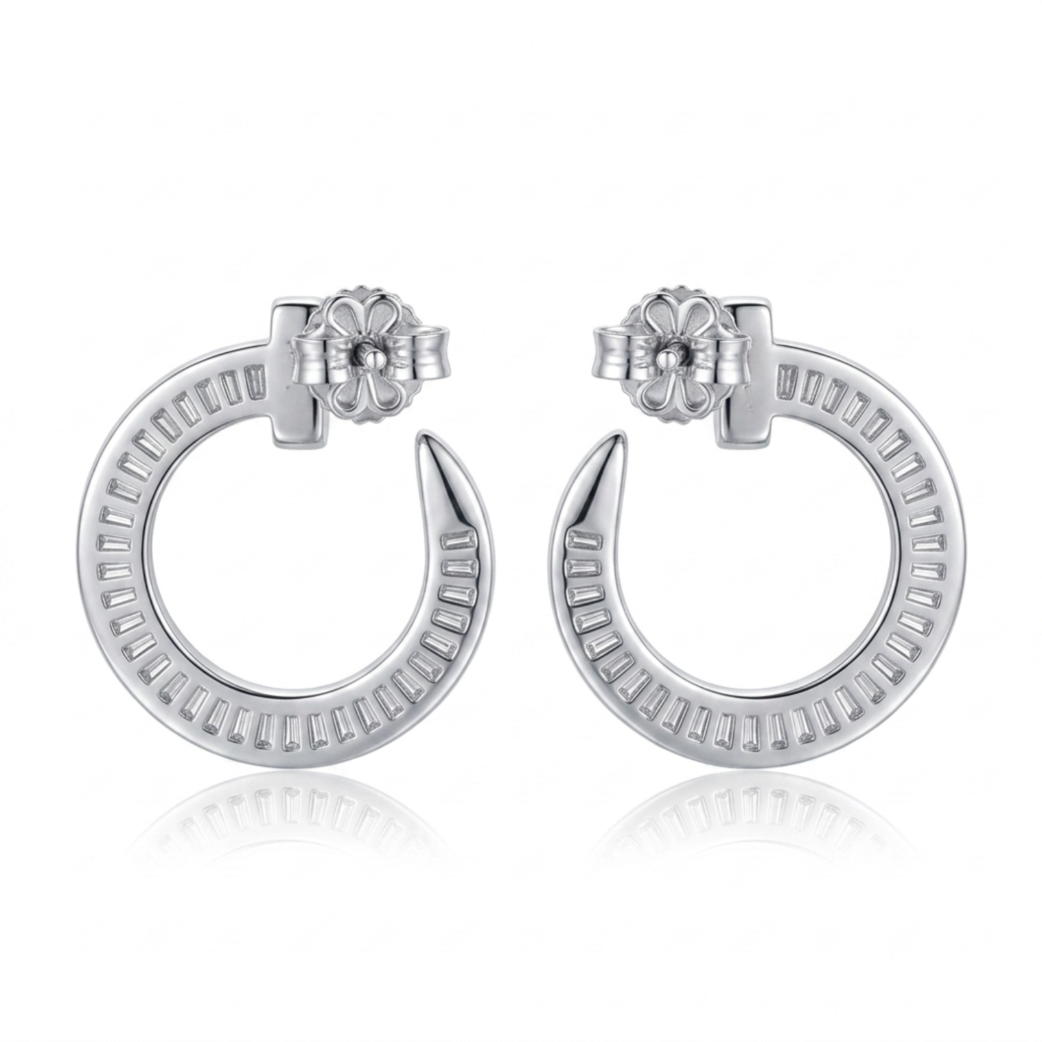 Silver Eterna Nail Studs