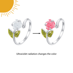 Silver Rose UV Magic Ring